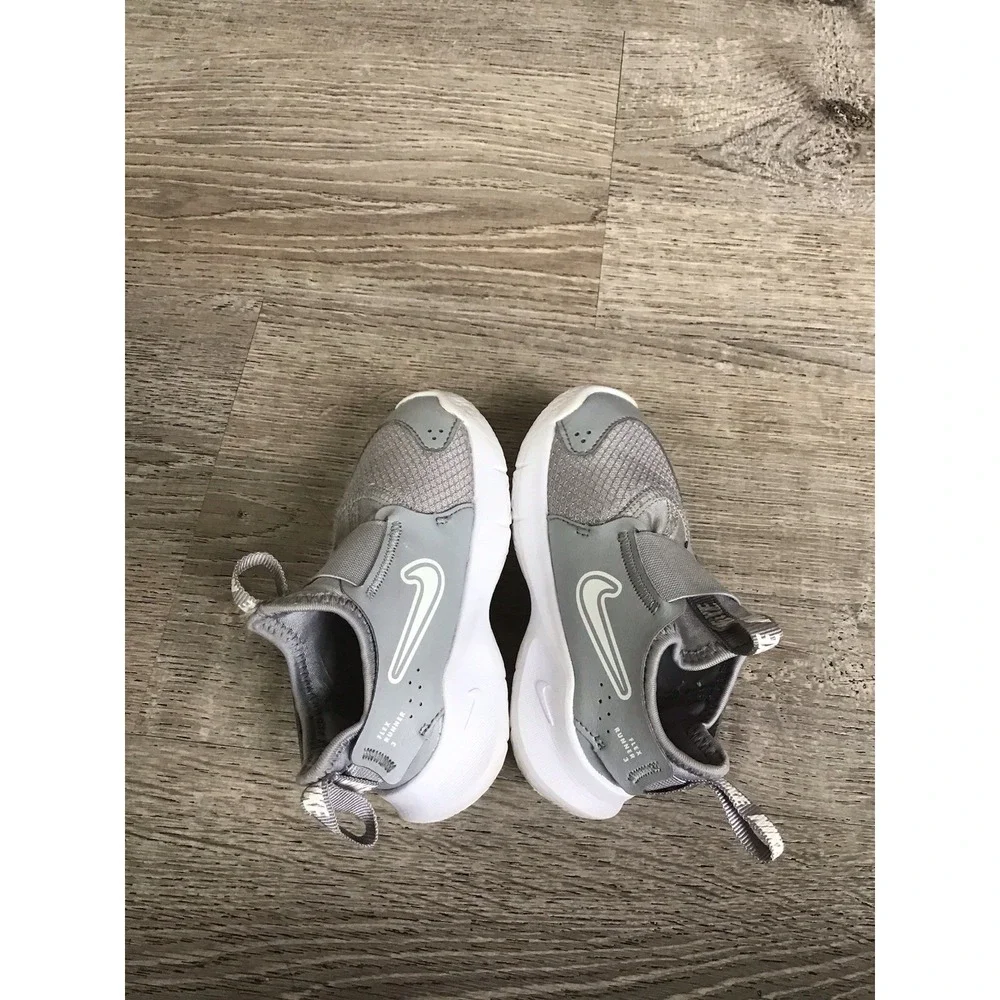 Nike Flex Runner 3 (TD) Gray/White FN1478-001 Baby Size 7C Toddler Sneakers